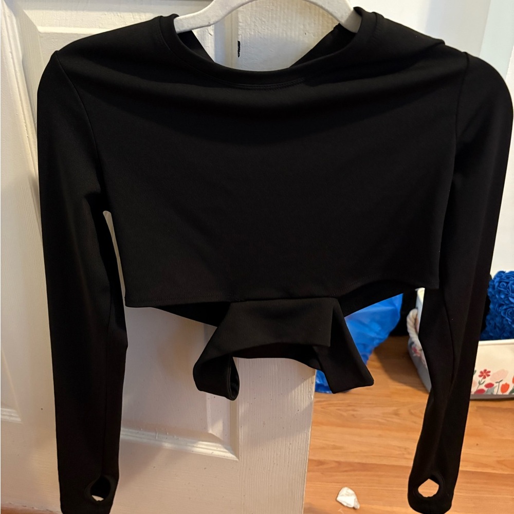 Crop top, Sportswear, Size M, color black